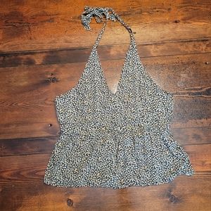 American Eagle Women's floral halter top size XL
